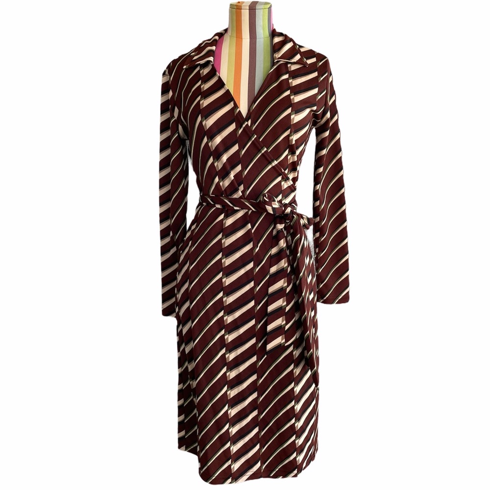 Pinkyotto Striped Wrap Midi Dress 0296